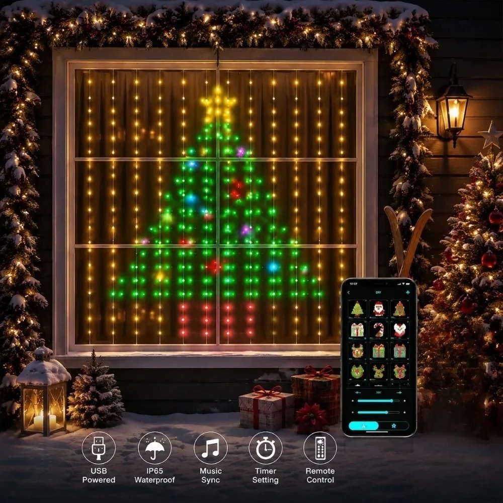 Fairy Light Curtain - Светодиодные пиксельные занавески с управлением через