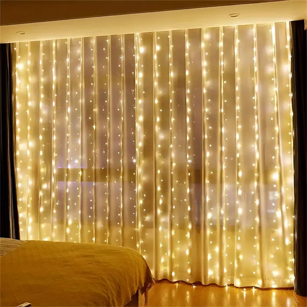 Светодиодная гирлянда-штора 3/ – обзор и цена Fairy Light Curtain