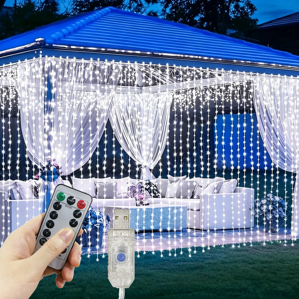 Светодиодная гирлянда-штора 3/ – обзор и цена Fairy Light Curtain