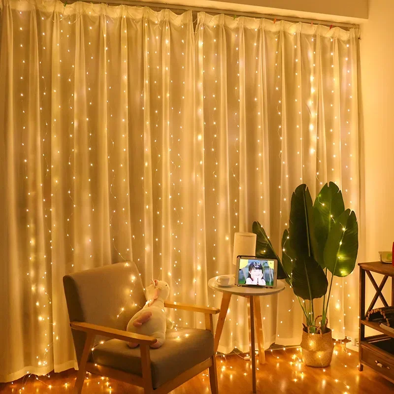 Светодиодная гирлянда-занавес  – обзор и цена Fairy Light Curtain