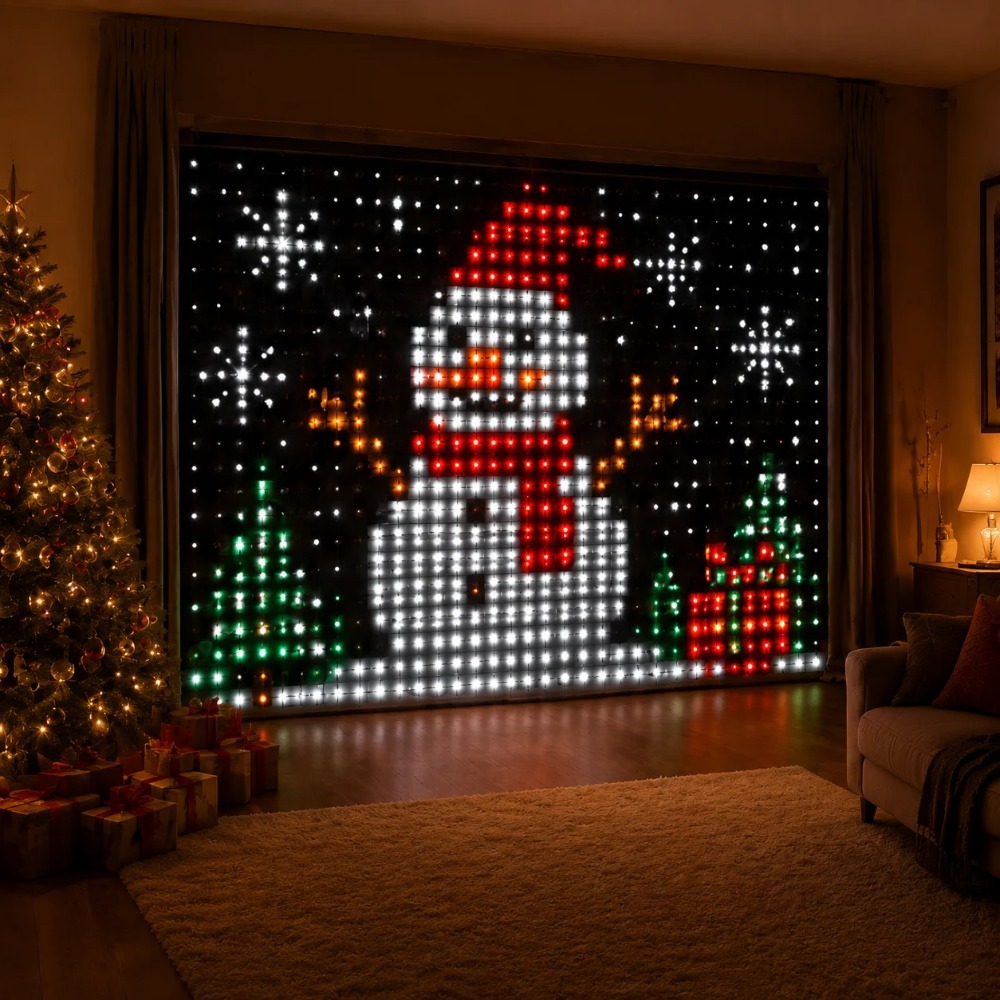 Светодиодные пиксельные занаве – обзор и цена Fairy Light Curtain