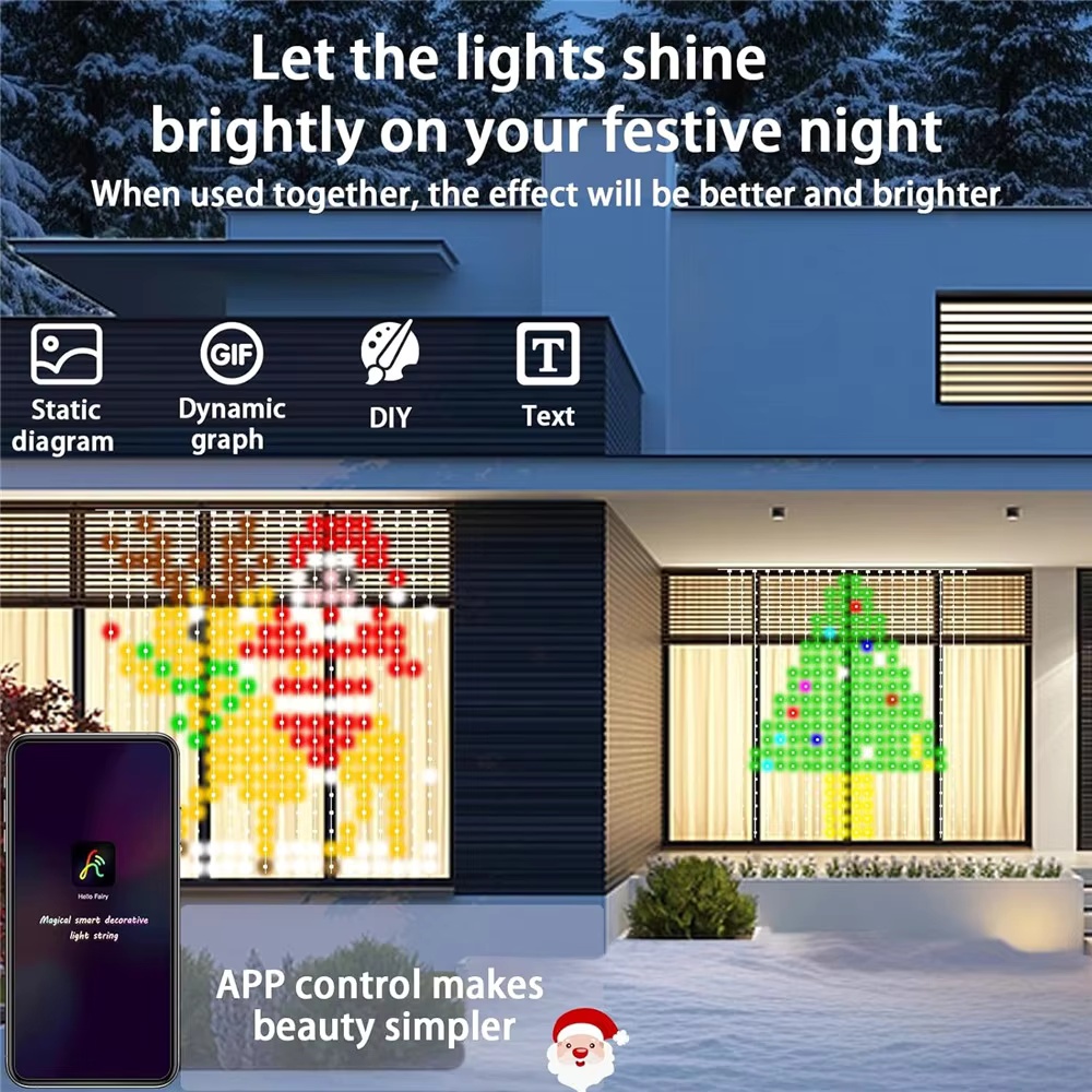 Светодиодная гирлянда-штора 40 – обзор и цена Fairy Light Curtain