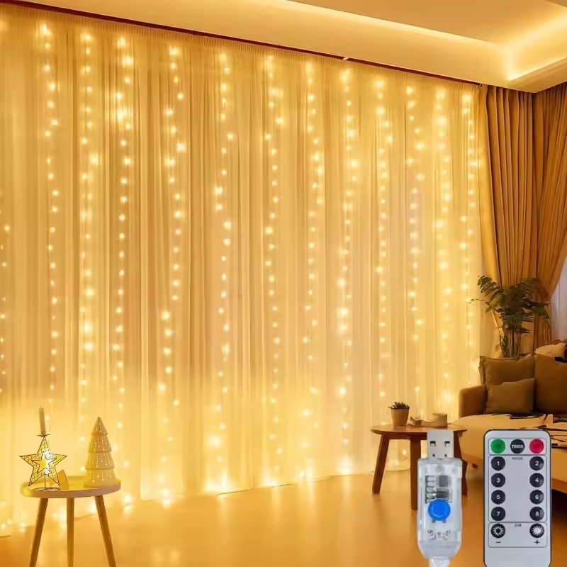 Светодиодная гирлянда-занавес  – обзор и цена Fairy Light Curtain