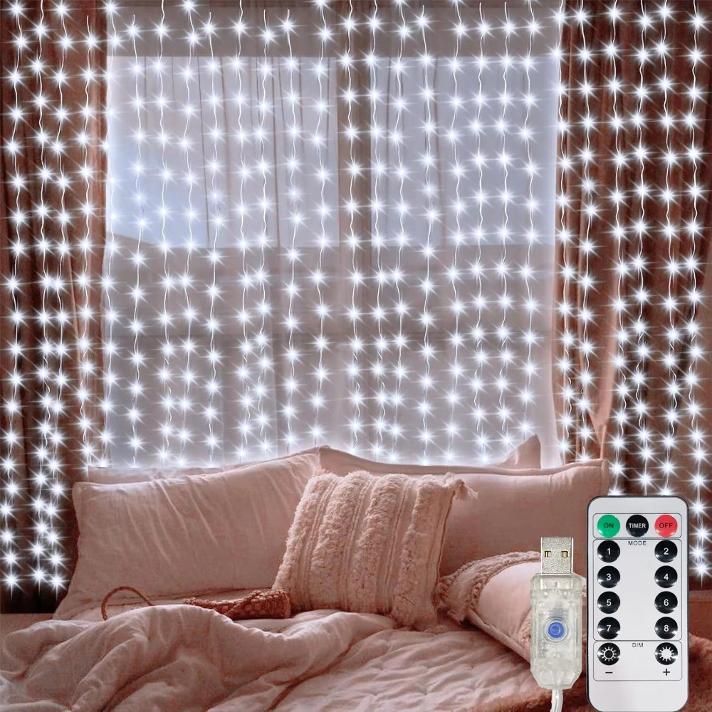 Светодиодная гирлянда-штора US – обзор и цена Fairy Light Curtain