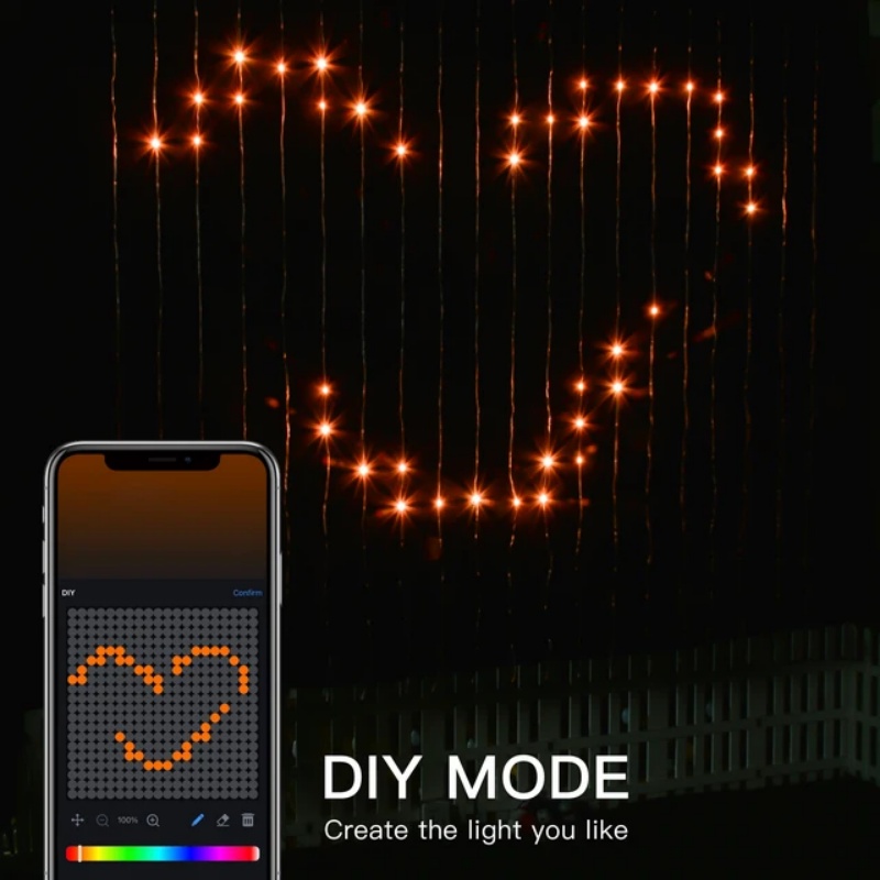 Умные занавески с RGBIC-подсве – обзор и цена Fairy Light Curtain