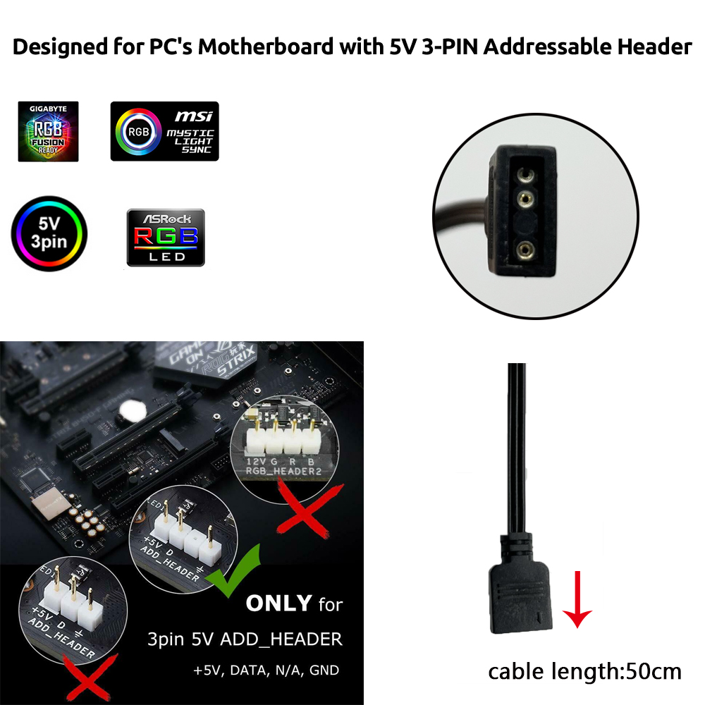 5V ARGB 3-контактный разъем дл – обзор и цена Ambient Led Strip