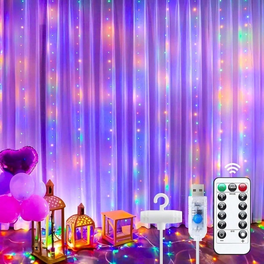 Светодиодные гирлянды-шторы, 3 – обзор и цена Fairy Light Curtain